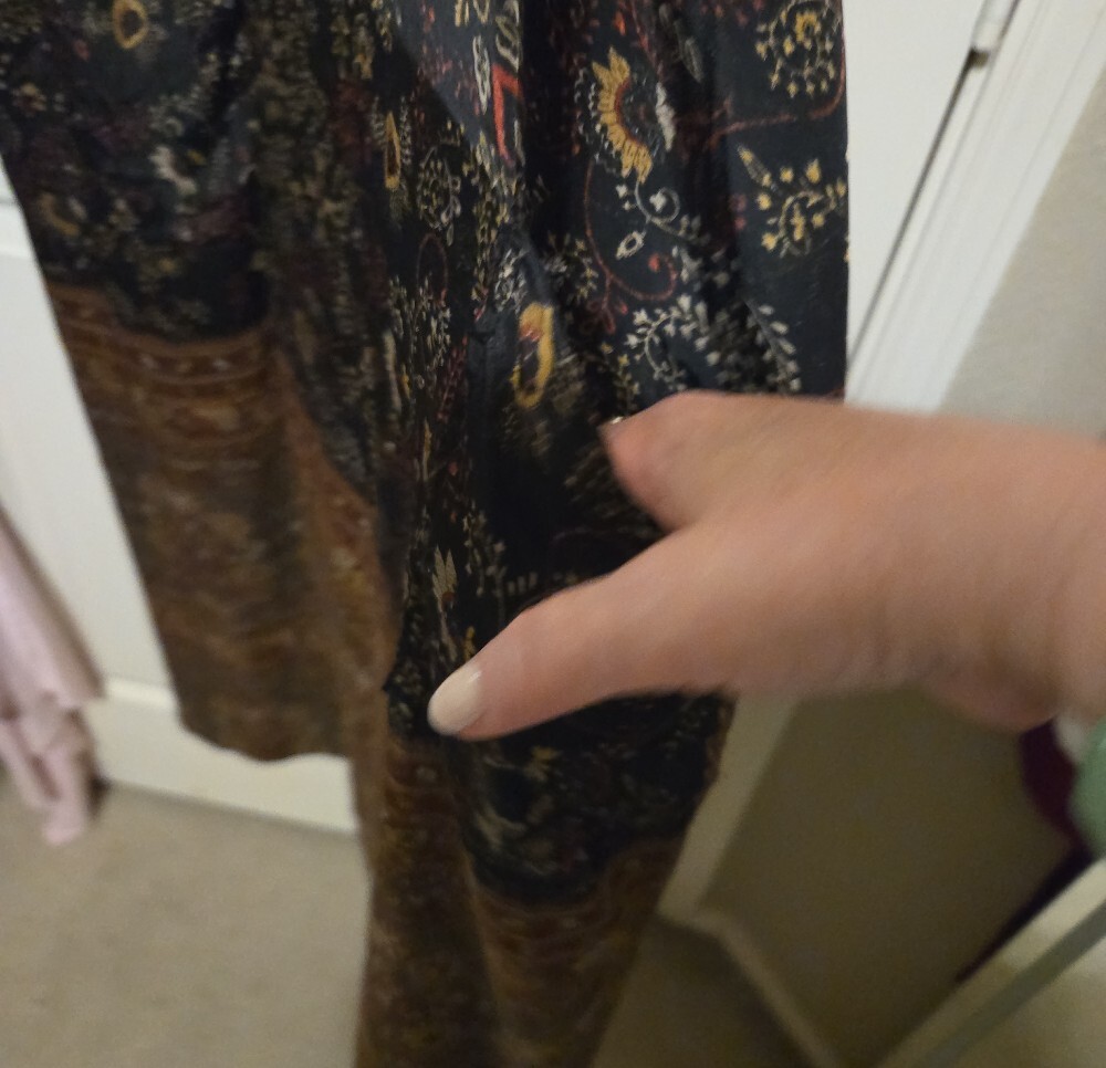 Bohemian Floral Wide-Leg Jumpsuit in Black and Olive - Picture 8 of 11